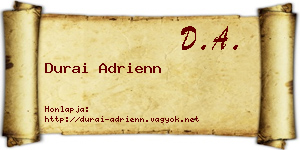 Durai Adrienn névjegykártya